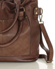 Torebka skórzana XL shopper vintage bag z kieszeniami vera pelle - MARCO MAZZINI czekoladowy brąz