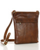 Torebka skórzana listonoszka prostokątna klasy premium - MARCO MAZZINI brązowa