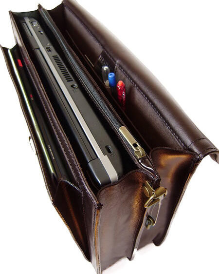 Teczka skórzana ciemny brąz LUCA