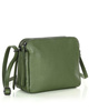 Torebka skórzana crossbody listonoszka dwie komory - MARCO MAZZINI militarny zielony