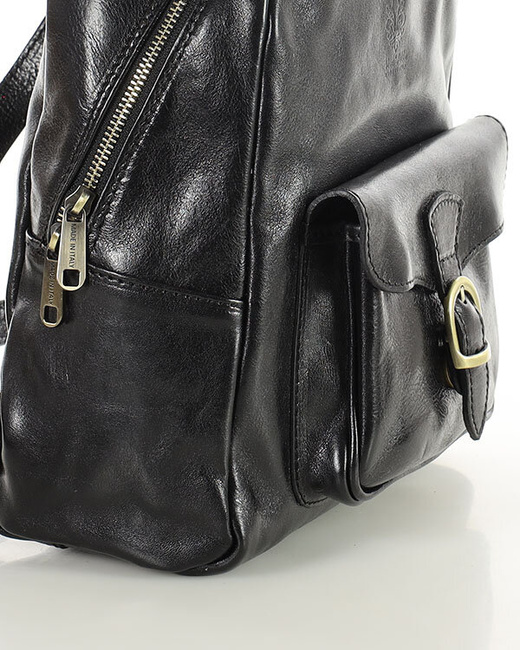 Elegancki plecak damski skórzany premium MARCO MAZZINI brązowy