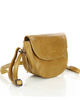 Torebka damska półokrągła listonoszka skórzana MARCO MAZZINI brąz camel