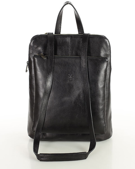 Elegancki plecak damski skórzany premium MARCO MAZZINI brązowy