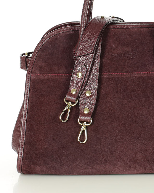 Torebka damska worek hobo bag skóra naturalna - MARCO MAZZINI czarna