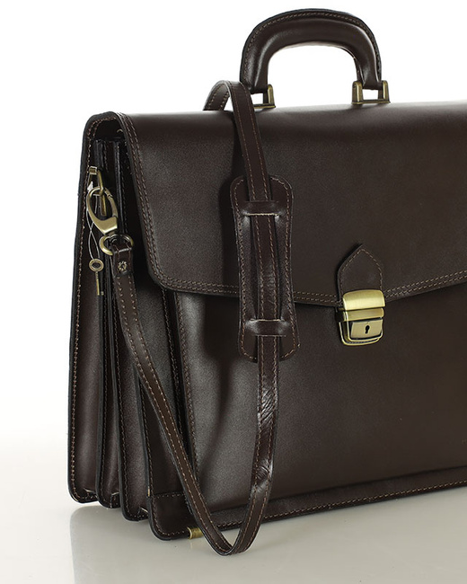 Teczka męska ciemny brąz LORENZ