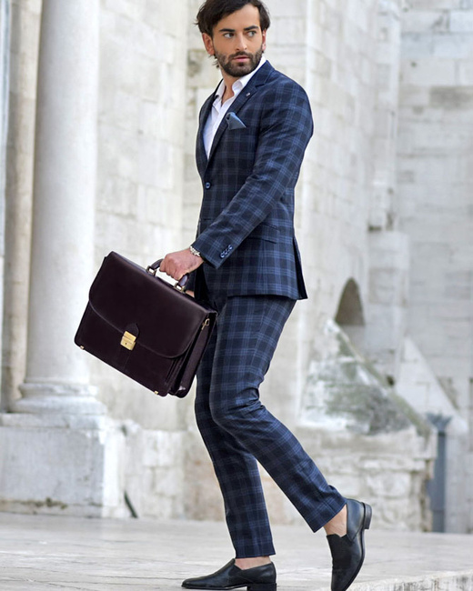 Teczka skórzana ciemny brąz LUCA