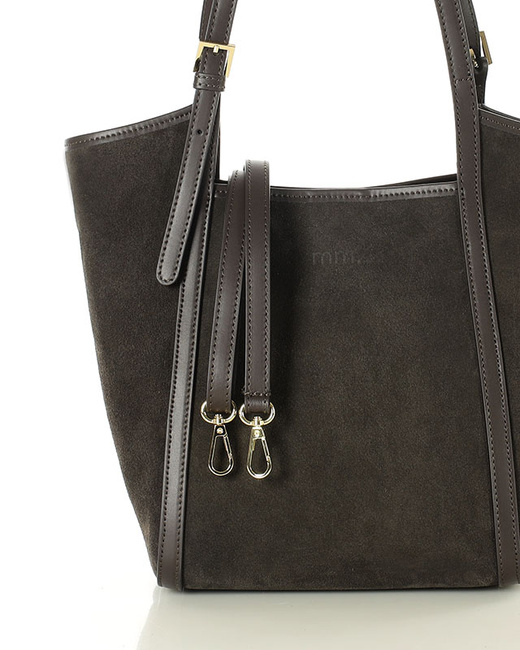 Torebka damska worek hobo bag skóra naturalna - MARCO MAZZINI czarna