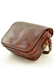 Włoska torebka listonoszka skórzana z klapą MARCO MAZZINI - Alabama Classico brązowa
