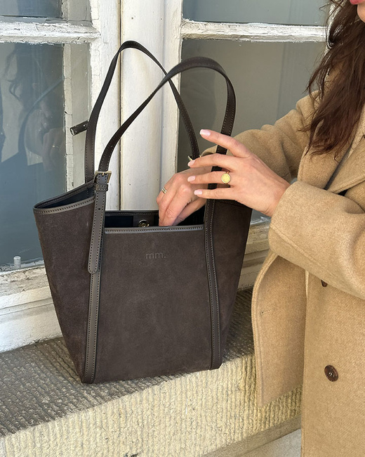 Torebka damska worek hobo bag skóra naturalna - MARCO MAZZINI czarna