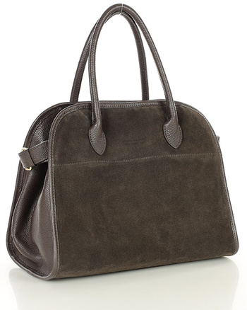 Torebka damska worek hobo bag skóra naturalna - MARCO MAZZINI czarna