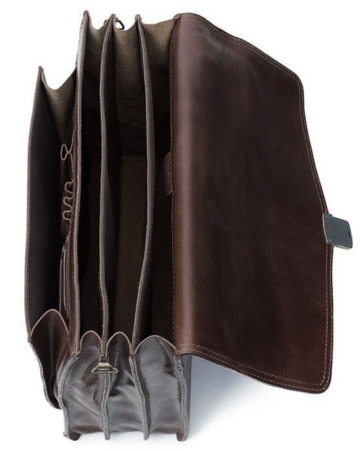 Teczka męska ciemny brąz LORENZ