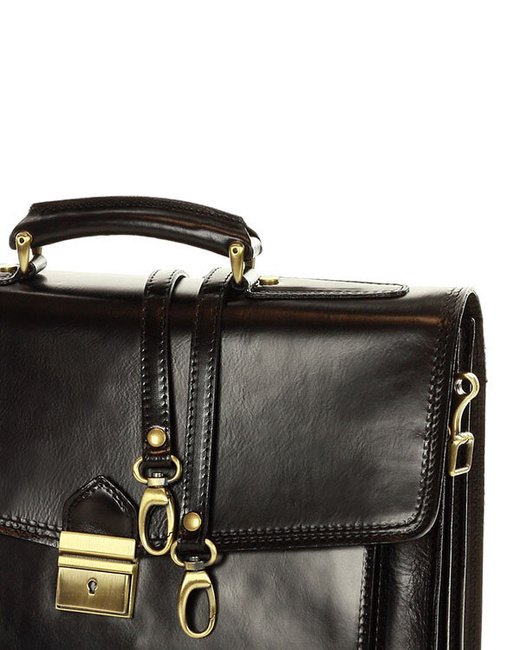 Teczka męska czarna classic LORIS