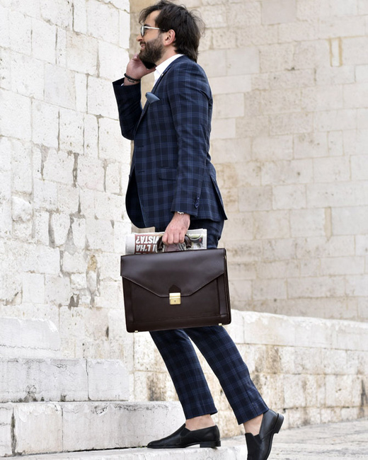 Torba skórzana ciemny brąz MARTINO