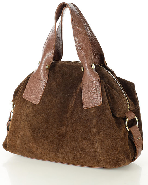 Torebka damska worek hobo bag skóra naturalna - MARCO MAZZINI czarna