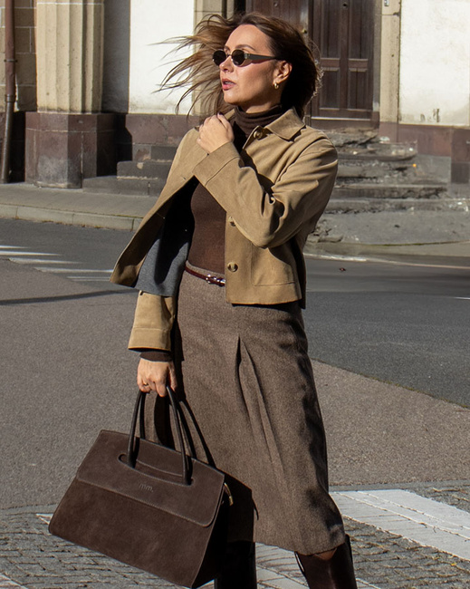 Torebka damska worek hobo bag skóra naturalna - MARCO MAZZINI czarna