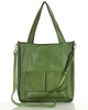 Torebka damska shopper A4 skóra naturalna - MARCO MAZZINI jasna zielona