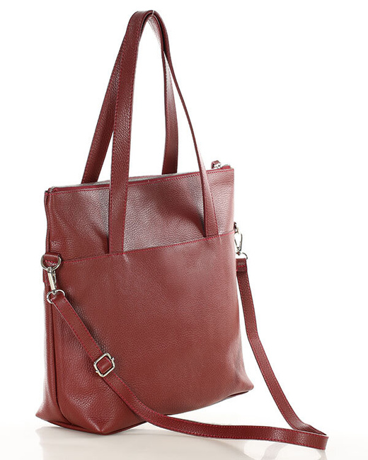 Torebka damska worek hobo bag skóra naturalna - MARCO MAZZINI czarna