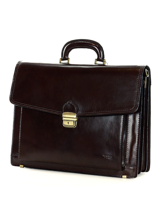 Teczka męska ciemny brąz LORENZ