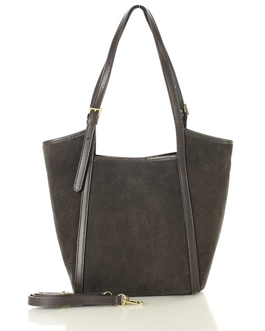 Torebka damska worek hobo bag skóra naturalna - MARCO MAZZINI czarna