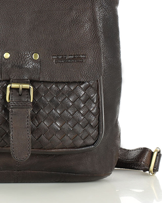 Plecak torebka 2w1 skóra naturalna - MARCO MAZZINI smooth czekoladowy brąz