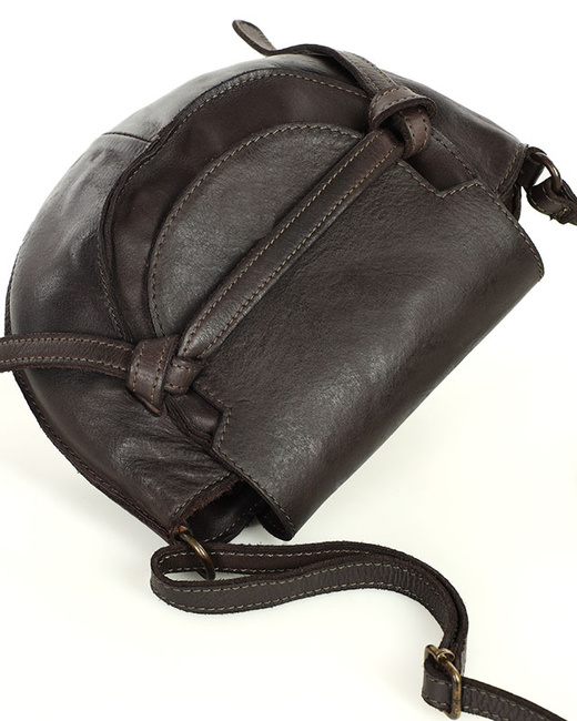 Marco Mazzini Torebka listonoszka skórzana saddle bag brąz caffe