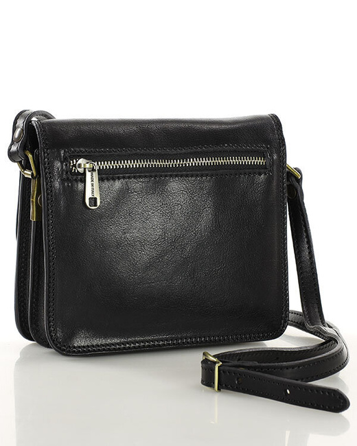 Torba skórzana kwadratowa premium Florence bag - MARCO MAZZINI czarna