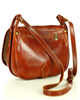 Duża włoska torebka listonoszka typu saddle bag MARCO MAZZINI - Toscania Classico camel