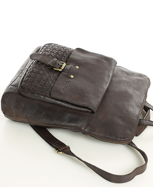 Plecak torebka 2w1 skóra naturalna - MARCO MAZZINI smooth czekoladowy brąz