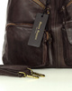 Torebka skórzana na ramię pockets old pelle lavata - MARCO MAZZINI ciemny brąz