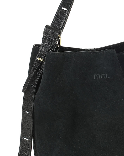 Torebka damska worek hobo bag skóra naturalna - MARCO MAZZINI czarna