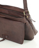 Torebka skórzana listonoszka damska messenger bag - MARCO MAZZINI czekoladowy brąz