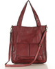Torebka damska shopper A4 skóra naturalna - MARCO MAZZINI czerwona