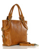 Torebka biznesowa damska kuferek skórzany premium bag - MARCO MAZZINI camel