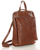 Elegancki plecak damski skórzany premium MARCO MAZZINI brązowy