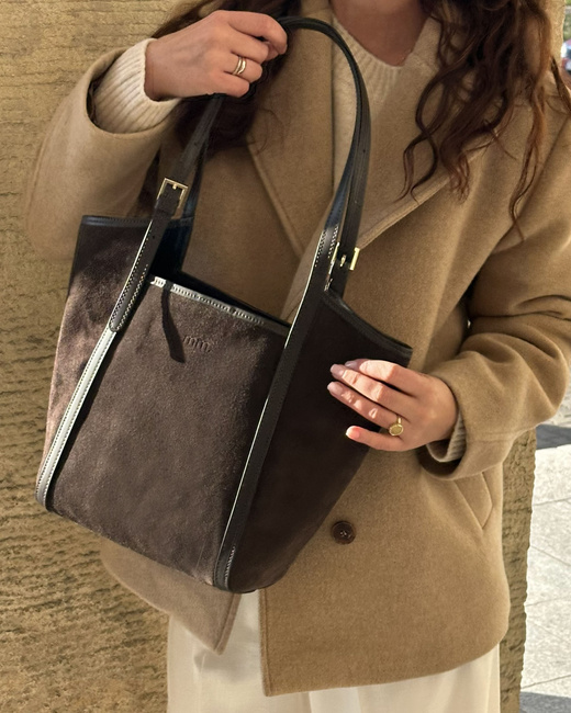 Torebka damska worek hobo bag skóra naturalna - MARCO MAZZINI czarna