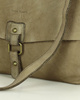 Torebka skórzana listonoszka stylowy minimalizm ala messenger leather bag - MARCO MAZZINI beż taupe