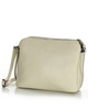 Torebka skórzana crossbody listonoszka dwie komory - MARCO MAZZINI ivory beżowa