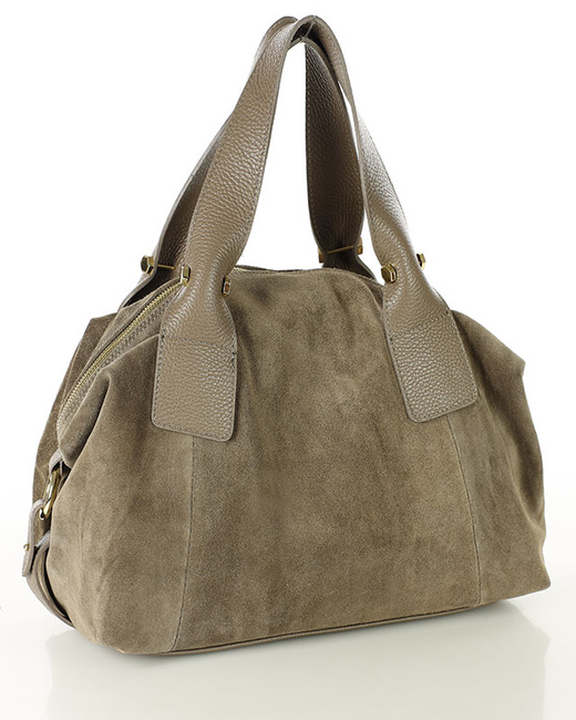 Torebka damska worek hobo bag skóra naturalna - MARCO MAZZINI czarna