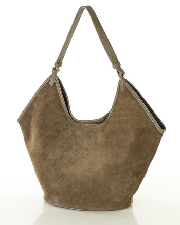 Torebka damska worek hobo bag skóra naturalna - MARCO MAZZINI czarna