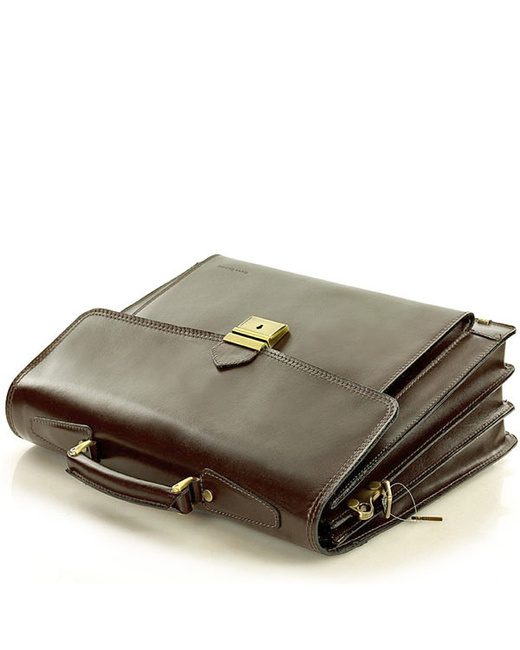 Teczka męska ciemny brąz classic LORIS