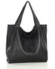 MARCO MAZZINI Torebka miejski shopper bag skóra naturalna handmade czarny