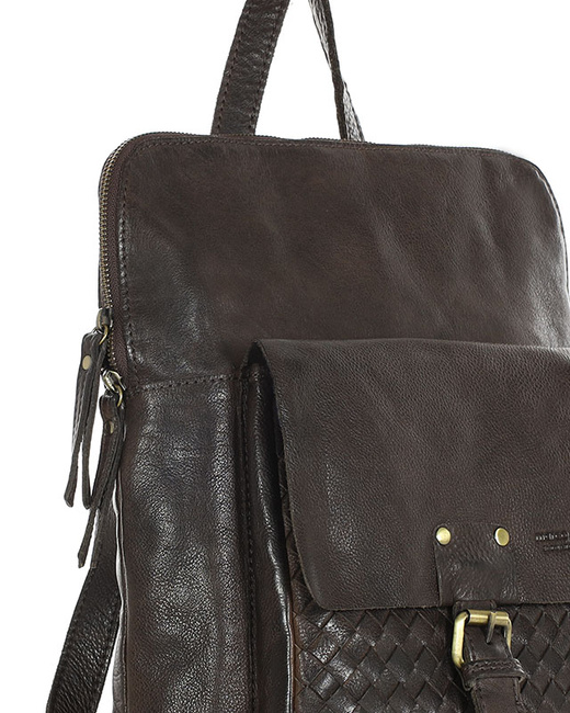 Plecak torebka 2w1 skóra naturalna - MARCO MAZZINI smooth czekoladowy brąz