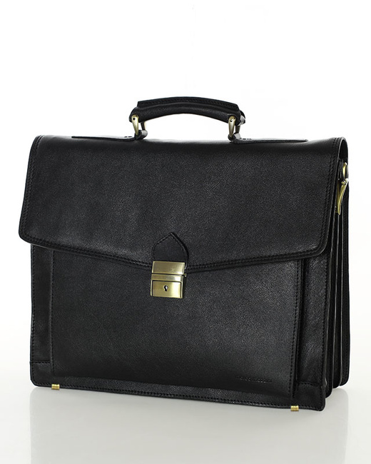 Teczka męska czarna classic LORIS