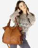 MARCO MAZZINI Miejska torba skórzana z regulowaną rączką old leather handmade camel