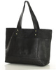 Torebka skórzana shopper damski z przegródkami - MARCO MAZZINI czarna