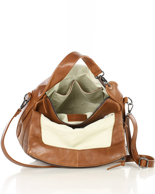 Luksusowa torebka do ręki skórzana damska premium MARCO MAZZINI ciemny camel