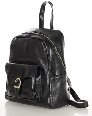 Elegancki plecak damski skórzany premium MARCO MAZZINI brązowy