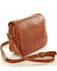 Włoska torebka listonoszka skórzana z klapą MARCO MAZZINI - Alabama Classico camel