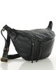 Uniwersalna torebka nerka półksiężyc crossbody runway - skóra naturalna Marco Mazzini czarny
