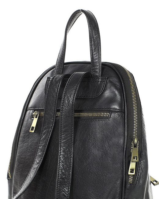 Elegancki plecak damski skórzany miejski minimalizm - MARCO MAZZINI czarny